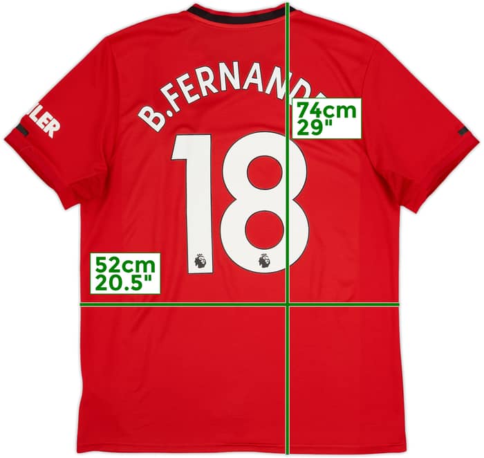 2019-20 Manchester United Home Shirt B.Fernandes #18 - 5/10 - (L)