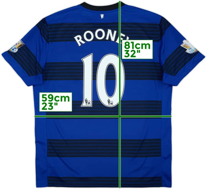 2011-13 Manchester United Away Shirt Rooney #10 - 6/10 - (XL)