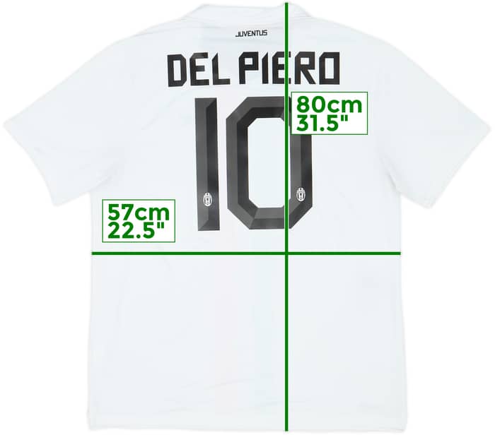 2010-12 Juventus Away Shirt Del Piero #10 - 8/10 - (XL)