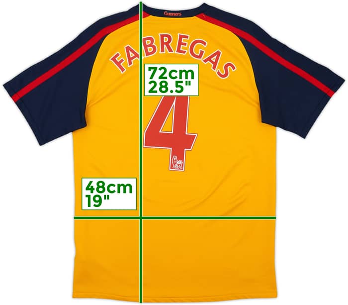 2008-09 Arsenal Away Shirt Fabregas #4 - 8/10 - (S)