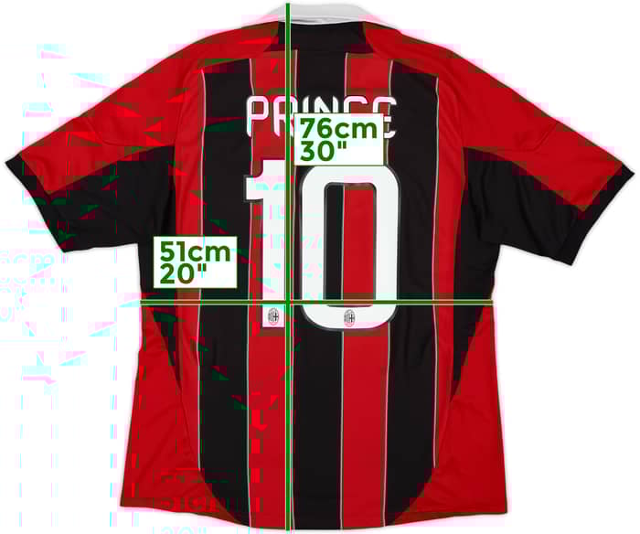 2012-13 AC Milan Home Shirt Prince #10 - 6/10 - (L)