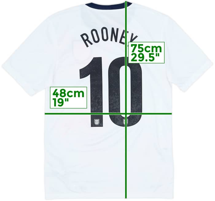 2013 England 150th Anniversary Home Shirt Rooney #10 - 6/10 - (S)