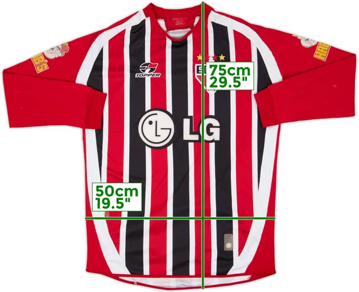 2005 Sao Paulo Away L/S Shirt #9 - 6/10 - (L)