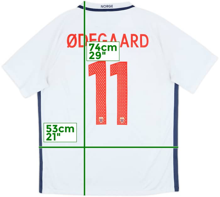 2016-18 Norway Away Shirt Ødegaard #11 - 7/10 - (L)