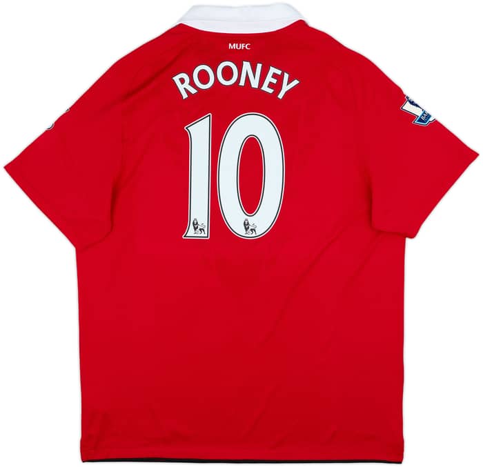 2010-11 Manchester United Home Shirt Rooney #10 - 10/10 - (XL)