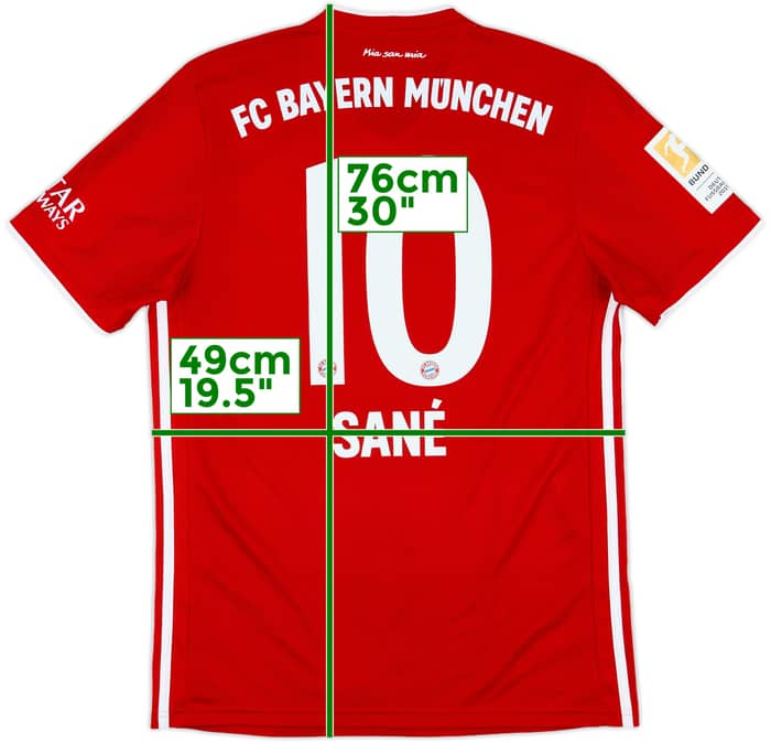 2020-21 Bayern Munich Home Shirt Sane #10 - 8/10 - (M)