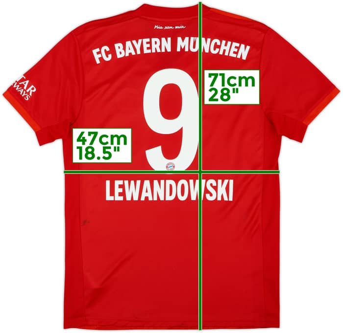 2019-20 Bayern Munich Home Shirt Lewandowski #9 - 7/10 - (S)