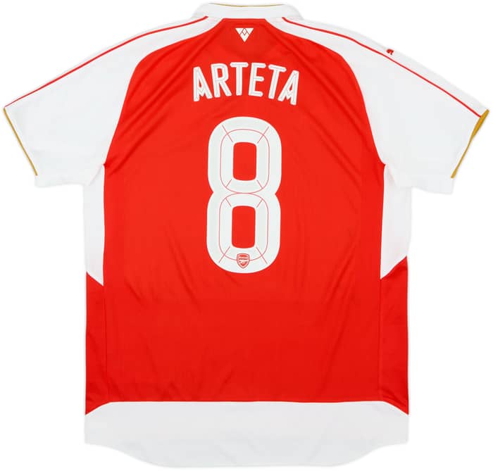 2015-16 Arsenal Home Shirt Arteta #8 - 7/10 - (L)