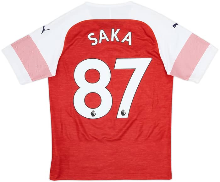 2018-19 Arsenal Home Shirt Saka #87 - 8/10 - (S)