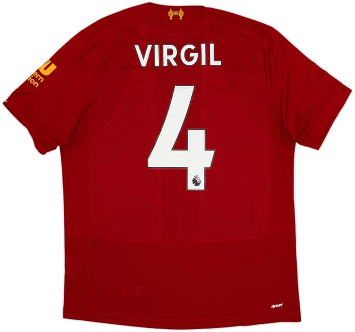 2019-20 Liverpool Home Shirt Virgil #4 - 6/10 - (M)