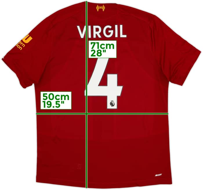 2019-20 Liverpool Home Shirt Virgil #4 - 6/10 - (M)