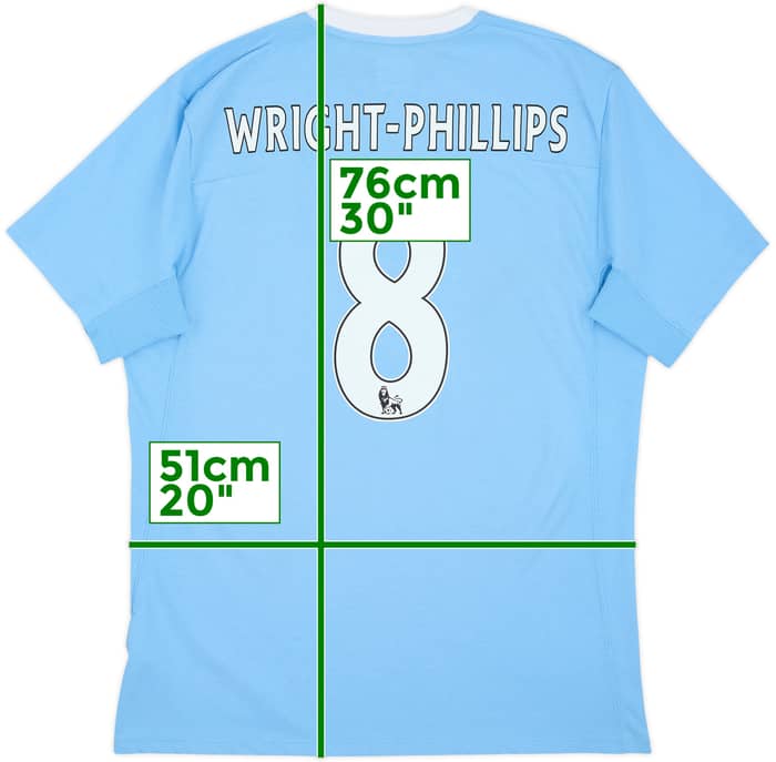 2009-10 Manchester City Home Shirt Wright-Phillips #8 - 8/10 - (L)
