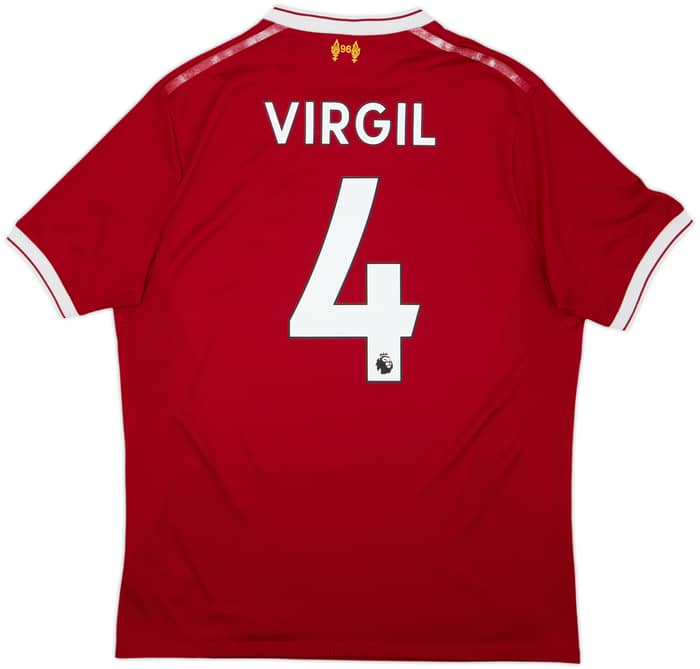 2017-18 Liverpool 125 Years Home Shirt Virgil #4 - 6/10 - (M)