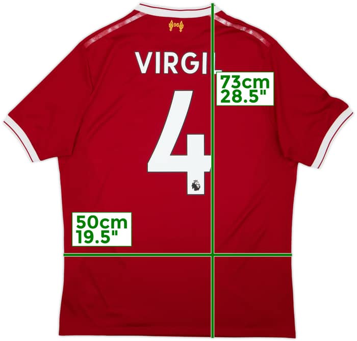 2017-18 Liverpool 125 Years Home Shirt Virgil #4 - 6/10 - (M)