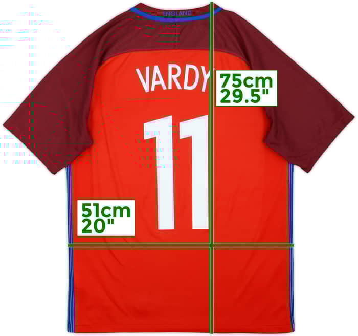 2016-17 England Away Shirt Vardy #11 - 8/10 - (M)