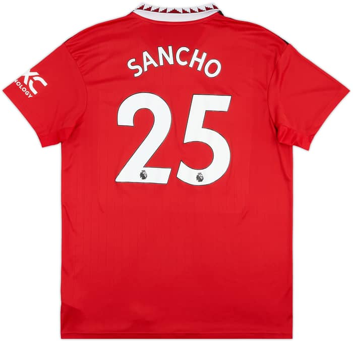 2022-23 Manchester United Home Shirt Sancho #25 - 8/10 - (XL)