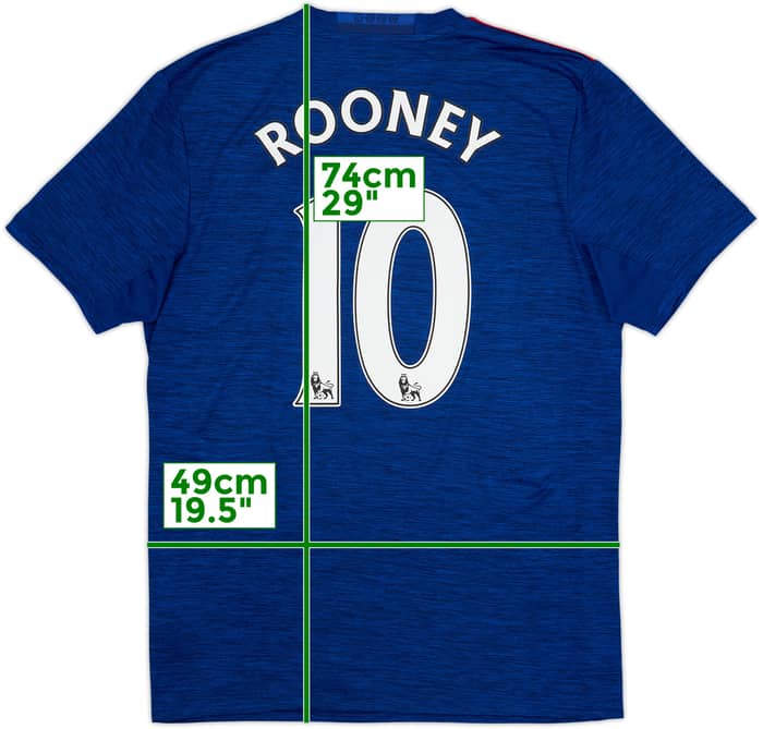 2016-17 Manchester United Away Shirt Rooney #10 - 8/10 - (M)