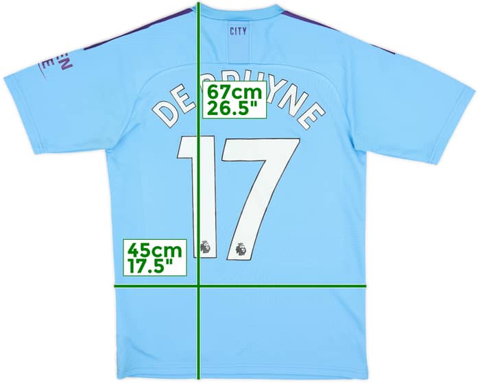 2019-20 Manchester City Home Shirt De Bruyne #17 - 5/10 - (S)