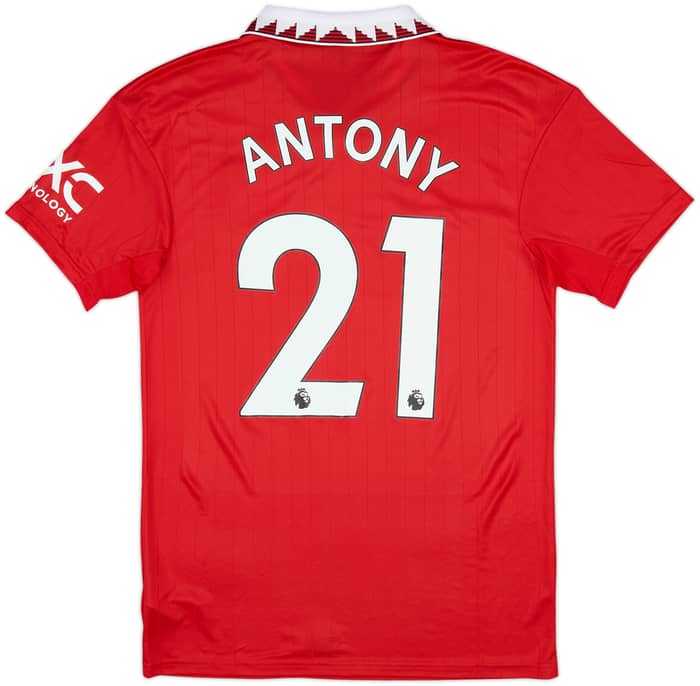 2022-23 Manchester United Home Shirt Antony #21 - 8/10 - (S)
