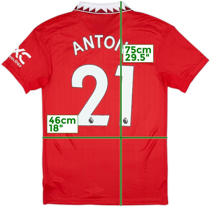 2022-23 Manchester United Home Shirt Antony #21 - 8/10 - (S)