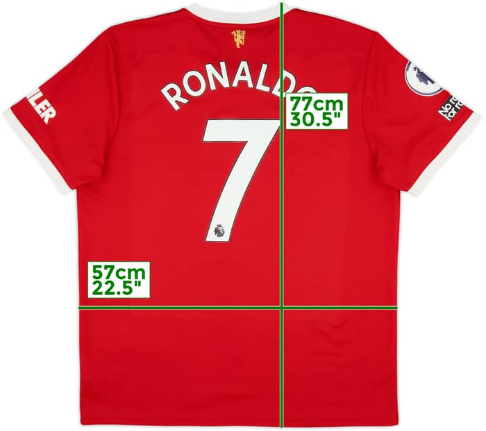 2021-22 Manchester United Home Shirt Ronaldo #7 - 8/10 - (XL)