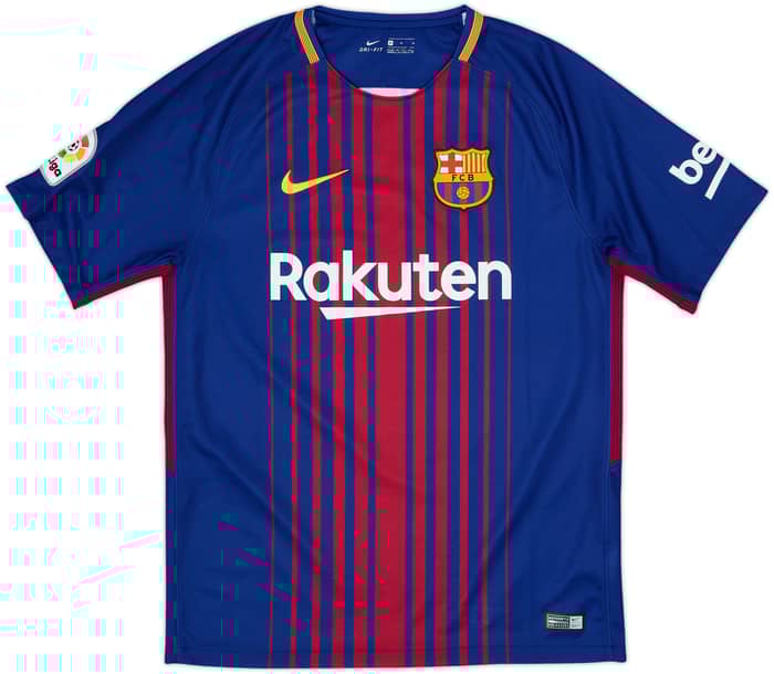2017-18 Barcelona Home Shirt Suarez #9 - 9/10 - (M)