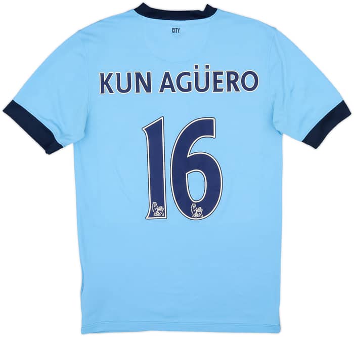 2014-15 Manchester City Home Shirt Kun Aguero #16 - 5/10 - (S)