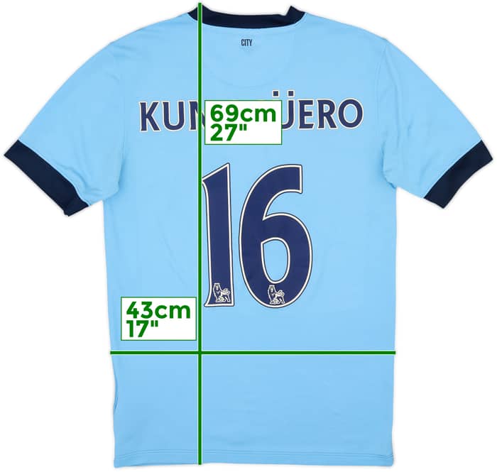 2014-15 Manchester City Home Shirt Kun Aguero #16 - 5/10 - (S)