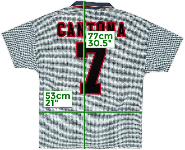 1995-96 Manchester United Away Shirt Cantona #7 - 8/10 - (M)