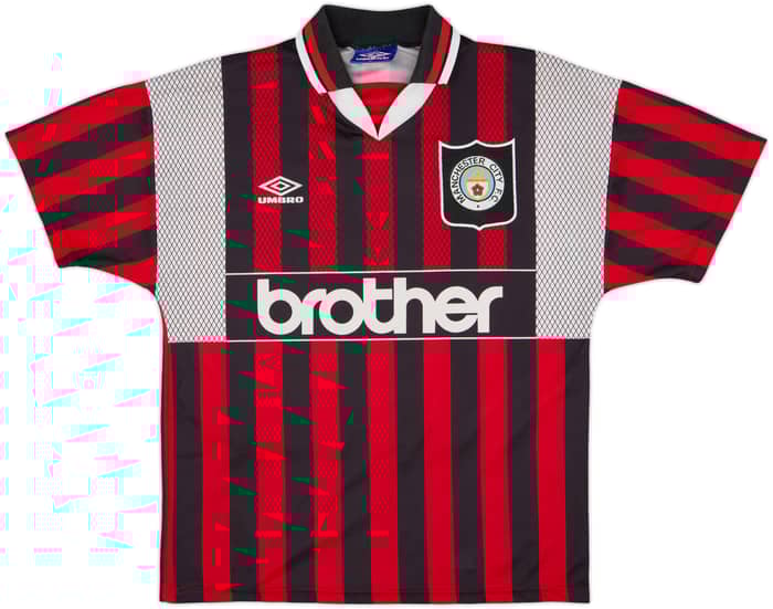 1994-96 Manchester City Away Shirt Kinkladze #7 - 8/10 - (M)