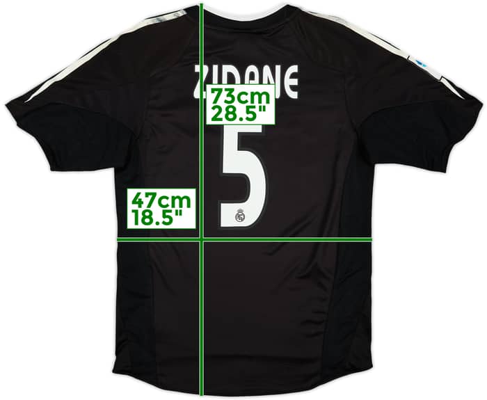 2004-05 Real Madrid Away Shirt Zidane #5 - 7/10 - (S)