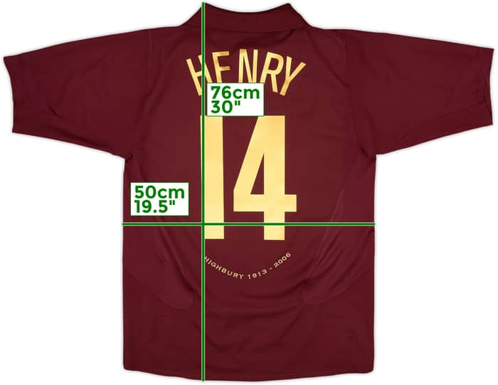 2005-06 Arsenal Home Shirt Henry #14 - 5/10 - (M)