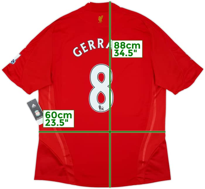 2008-10 Liverpool Home Shirt Gerrard #8 (XL)