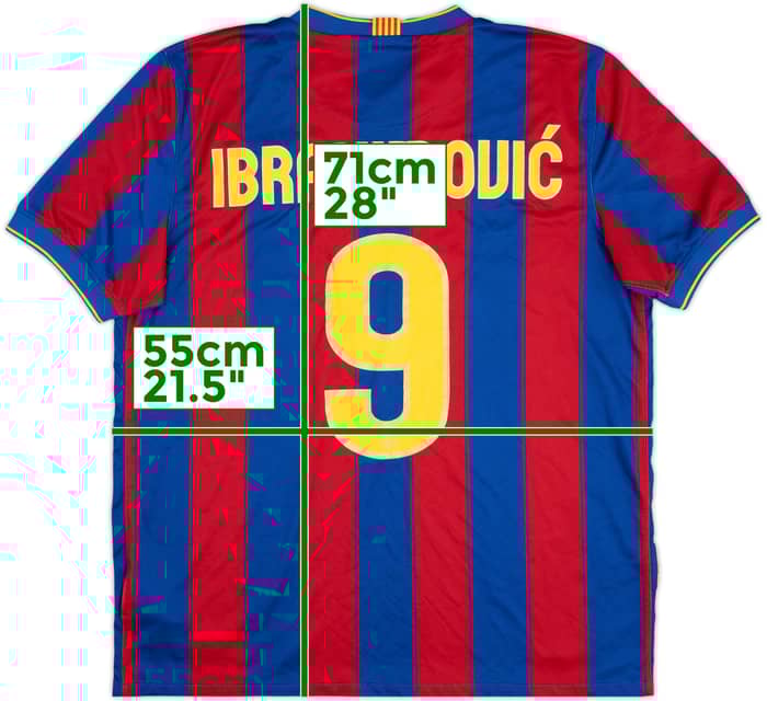 2009-10 Barcelona Home Shirt Ibrahimovic #9 - 9/10 - (L)