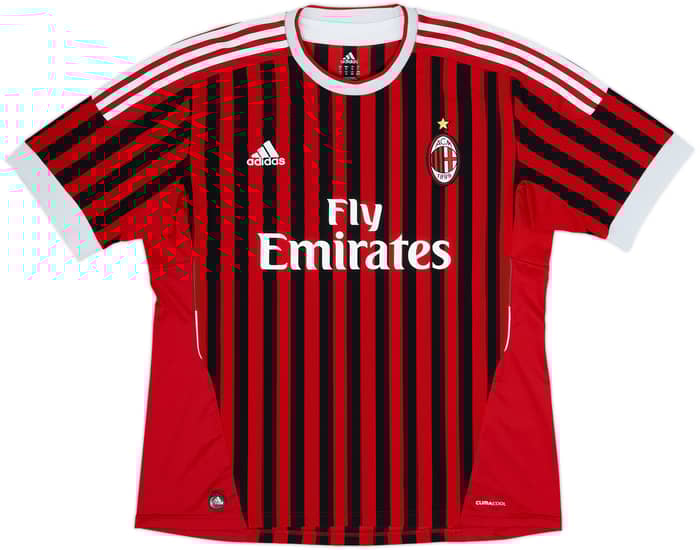 2011-12 AC Milan Home Shirt Ibrahimovic #11 - 8/10 - (XL)