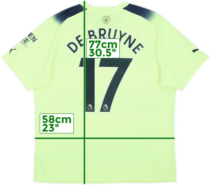 2022-23 Manchester City Third Shirt De Bruyne #17 - 8/10 - (XL)