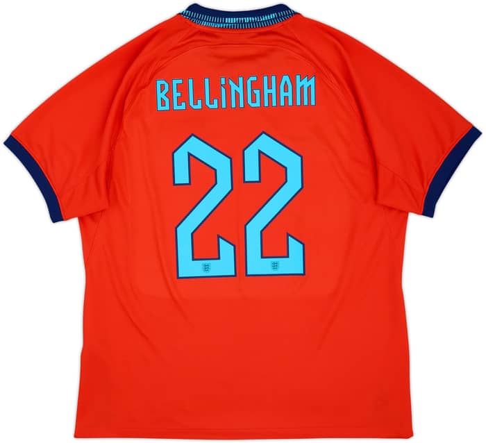 2022-23 England Away Shirt Bellingham #22 - 9/10 - (XL)