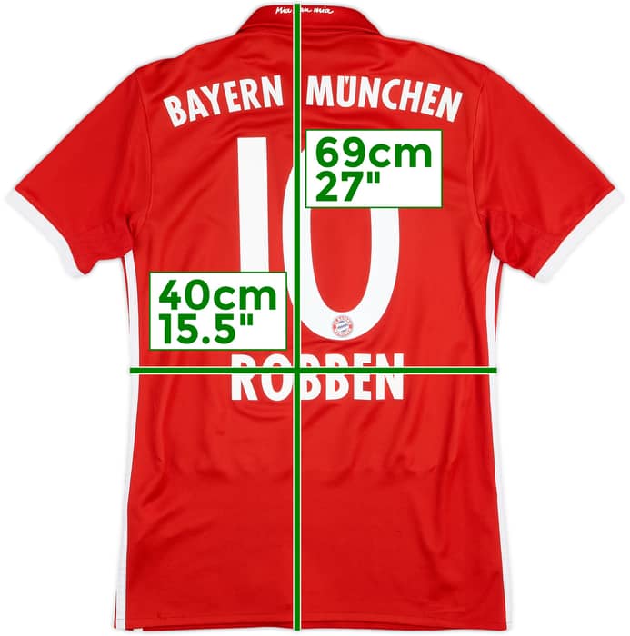 2016-17 Bayern Munich Home Shirt Robben #10 - 8/10 - (XS)