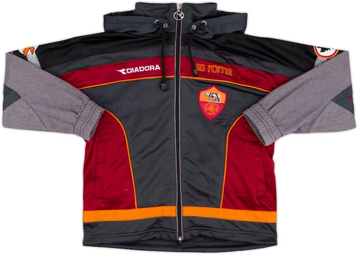 1999-00 Roma Diadora Hooded Track Jacket - 9/10 - (S.Boys)