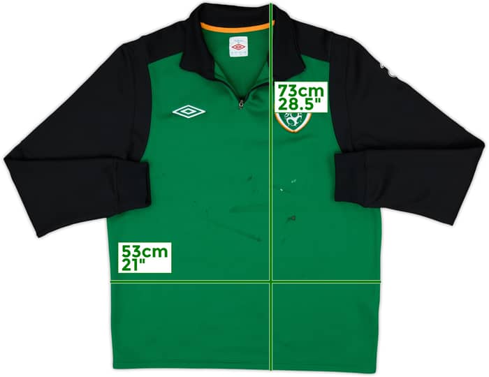 2014-15 Ireland Umbro 1/4 Zip Drill Top - 3/10 - (L)