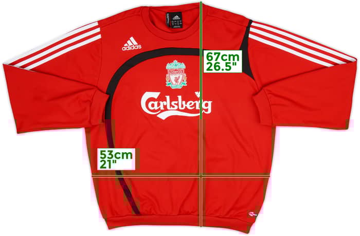 2008-09 Liverpool adidas Sweat Top - 8/10 - (L)