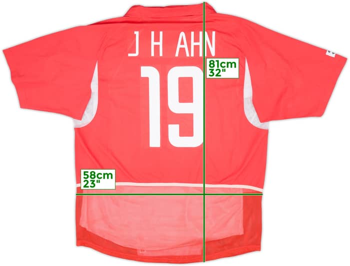 2002-03 South Korea Player Issue Home Shirt J.H.Ahn #19 - 7/10 - (XL)