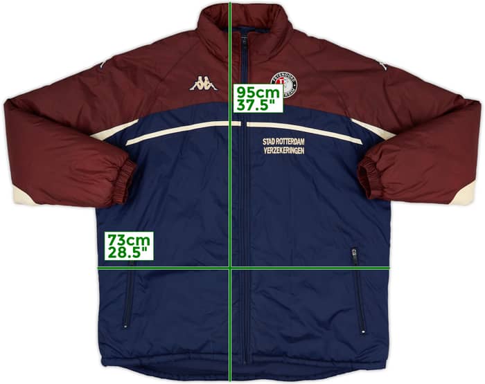 2003-04 Feyenoord Kappa Padded Bench Coat - 8/10 - (XXL)