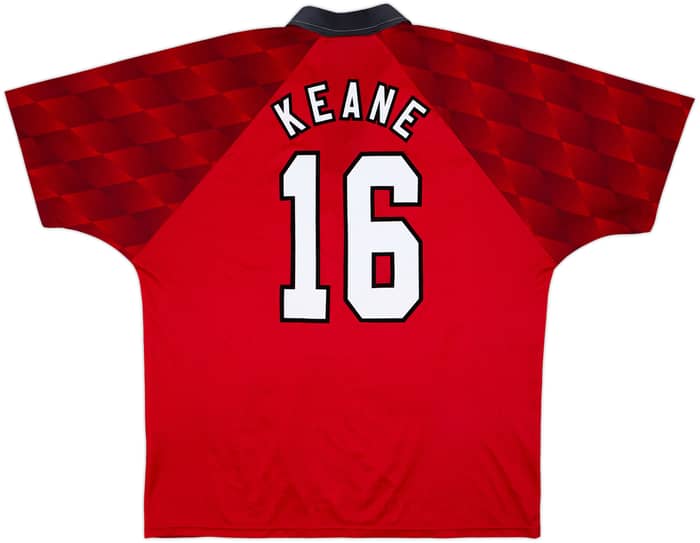 1996-98 Manchester United Home Shirt Keane #16 - 8/10 - (XL)