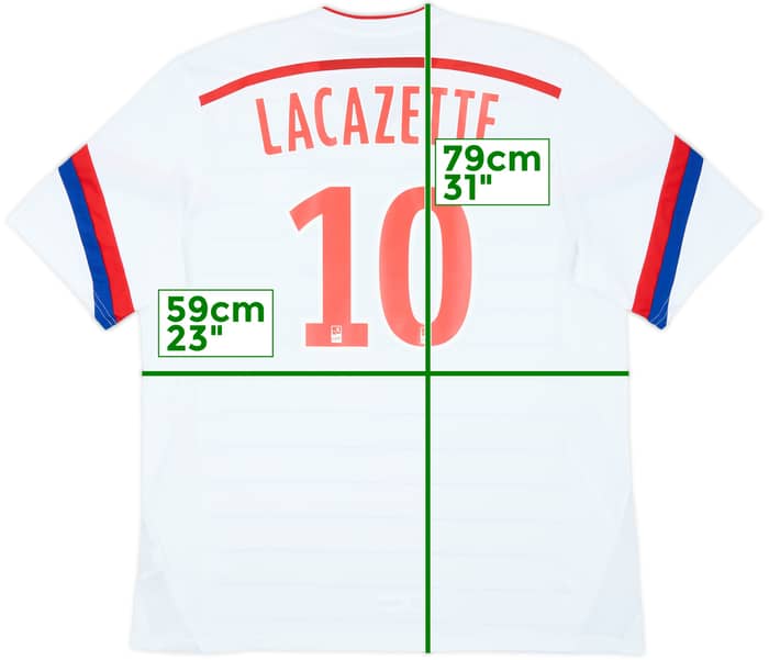 2014-15 Lyon Home Shirt Lacazette #10 - 8/10 - (XL)