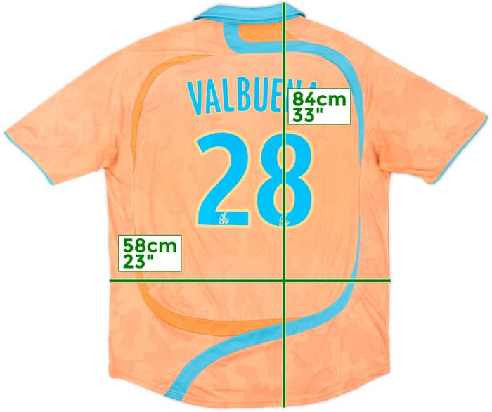 2007-08 Olympique Marseille Third Shirt Valbuena #28 - 7/10 - (XL)