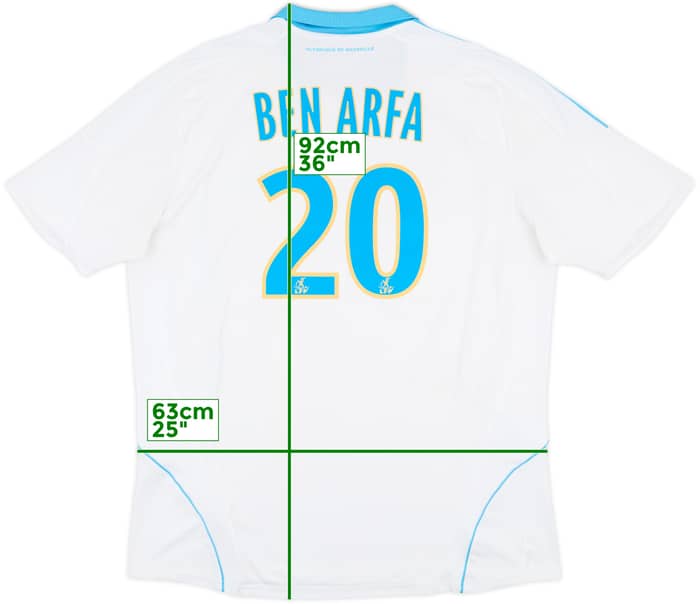 2008-09 Olympique Marseille Home Shirt Ben Arfa #20 - 9/10 - (3XL)