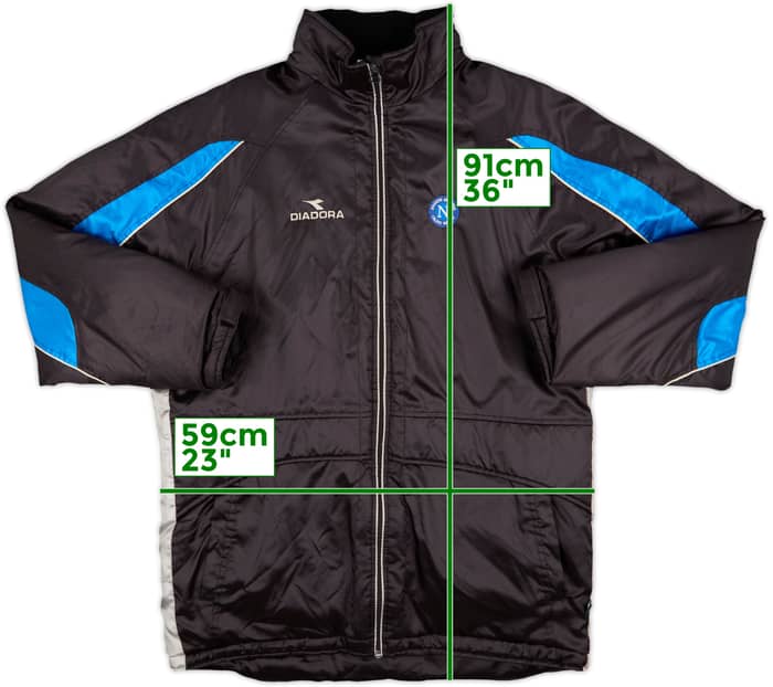 2002-03 Napoli Diadora Padded Bench Coat - 9/10 - (L)