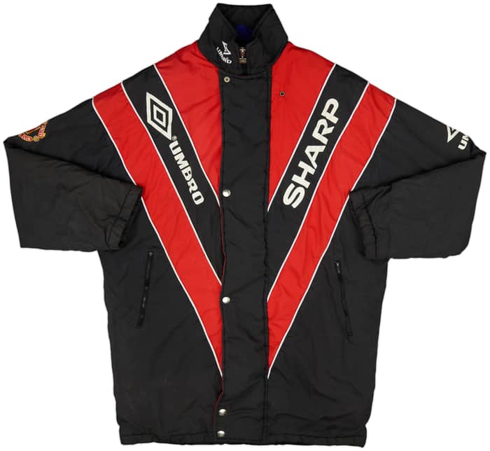 1992-93 Manchester United Umbro Padded Bench Coat - 6/10 - (L)