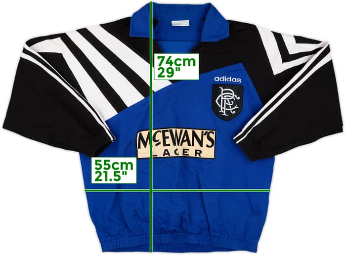 1995-96 Rangers adidas Drill Top - 8/10 - (M/L)